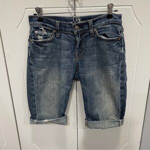 7 For All Mankind Cutoff Burmuda Jean Shorts